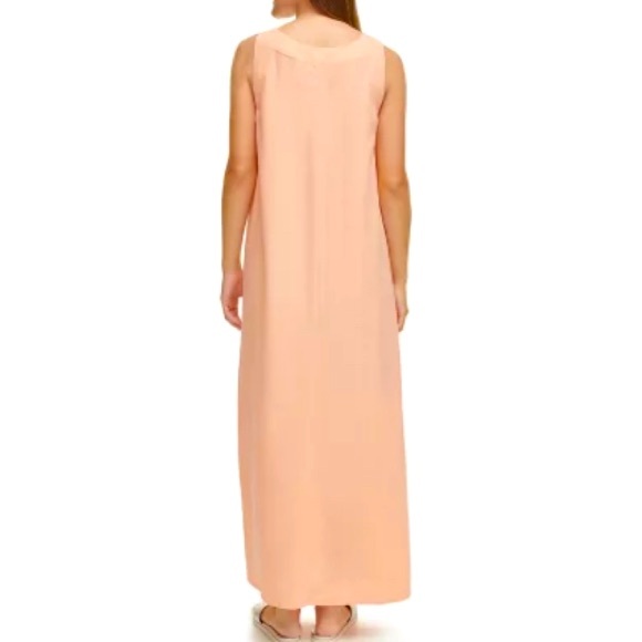 NWT DKNY Peach V-Neck Linen Maxi Dress |Size XXL - Picture 3 of 6